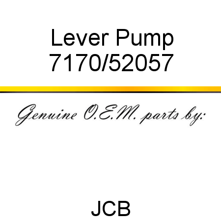 Lever, Pump 7170/52057