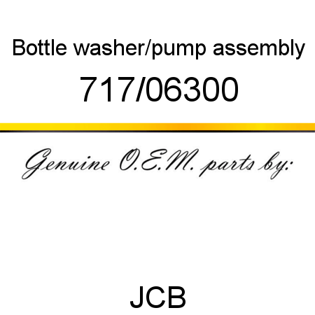 Bottle, washer/pump assembly 717/06300