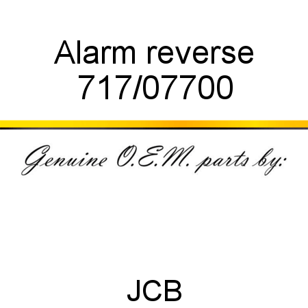 Alarm, reverse 717/07700