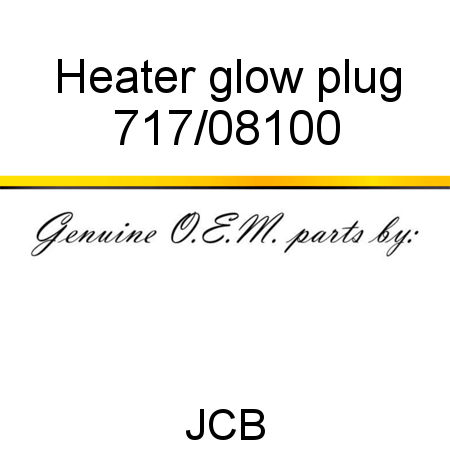 Heater, glow plug 717/08100