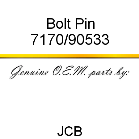 Bolt, Pin 7170/90533
