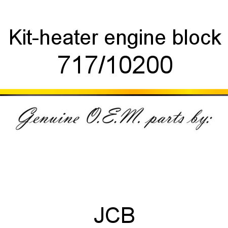 Kit-heater, engine block 717/10200
