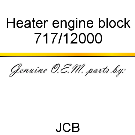 Heater, engine block 717/12000