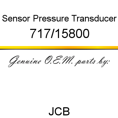 Sensor, Pressure Transducer 717/15800
