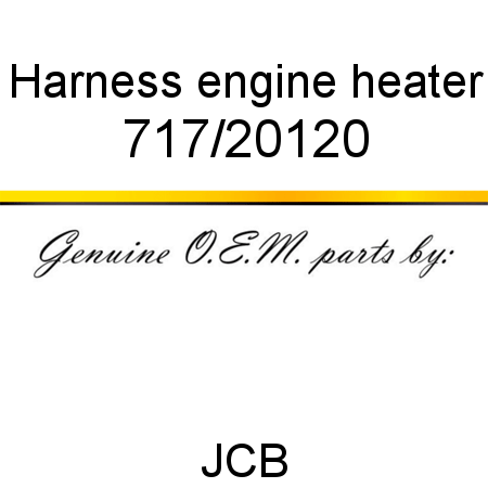 Harness, engine heater 717/20120