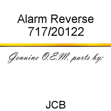 Alarm, Reverse 717/20122