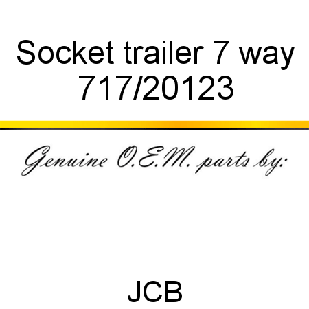 Socket, trailer 7 way 717/20123