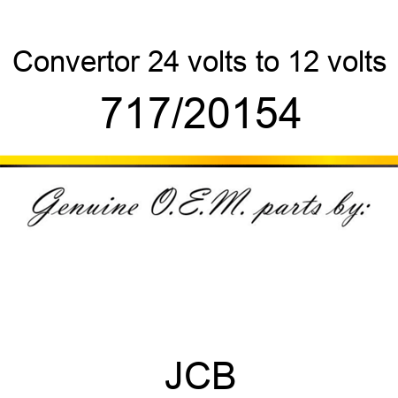 Convertor, 24 volts to 12 volts 717/20154
