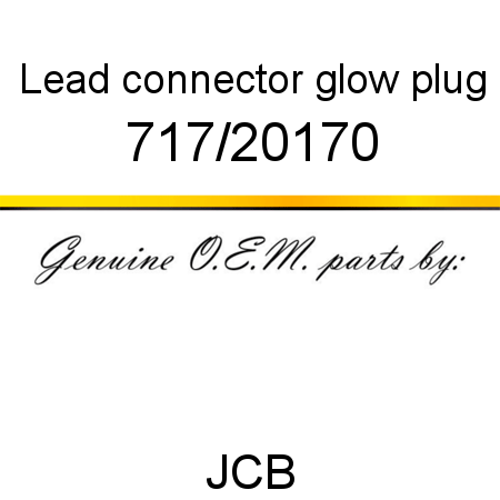 Lead, connector, glow plug 717/20170