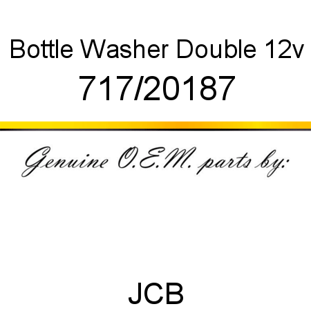 Bottle, Washer, Double 12v 717/20187