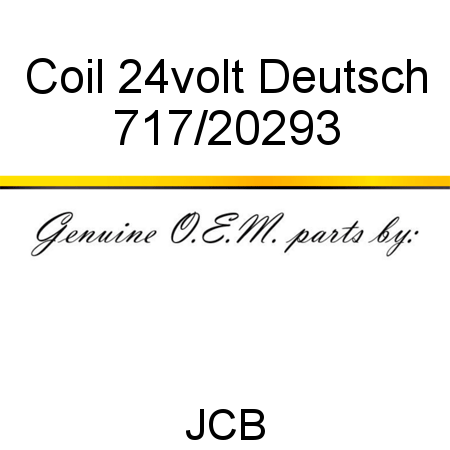 Coil, 24volt, Deutsch 717/20293
