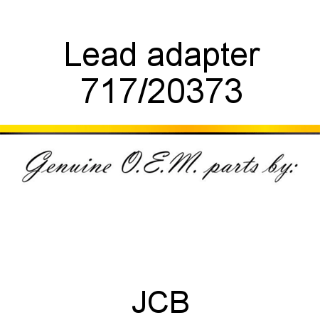 Lead, adapter 717/20373
