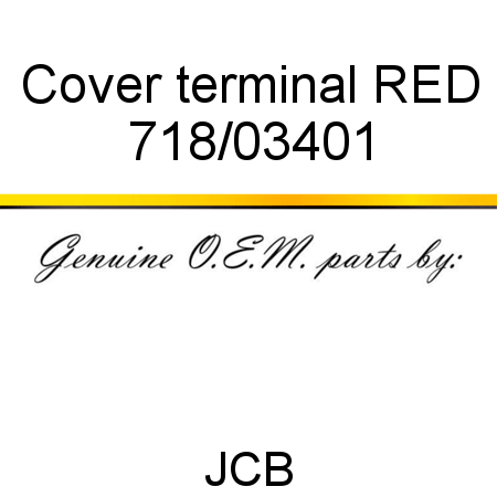 Cover, terminal, RED 718/03401
