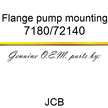 Flange, pump mounting 7180/72140