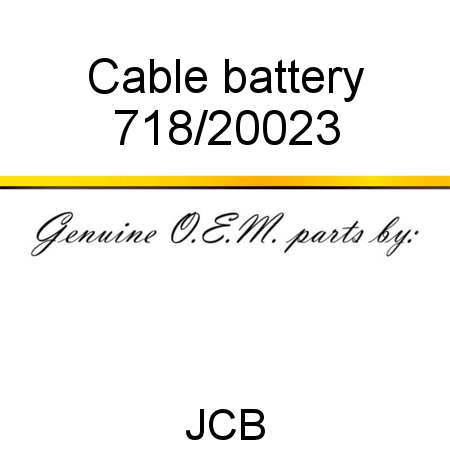 Cable, battery 718/20023