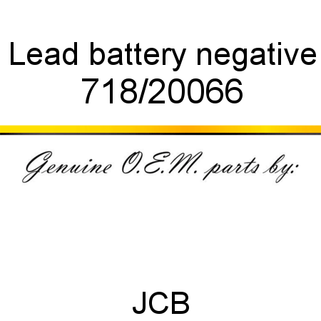 Lead, battery, negative 718/20066
