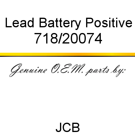 Lead, Battery Positive 718/20074