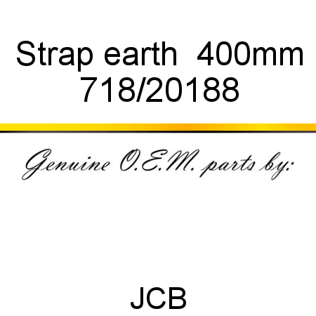Strap, earth  400mm 718/20188