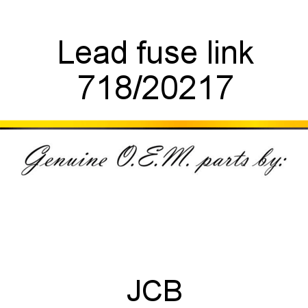 Lead, fuse link 718/20217