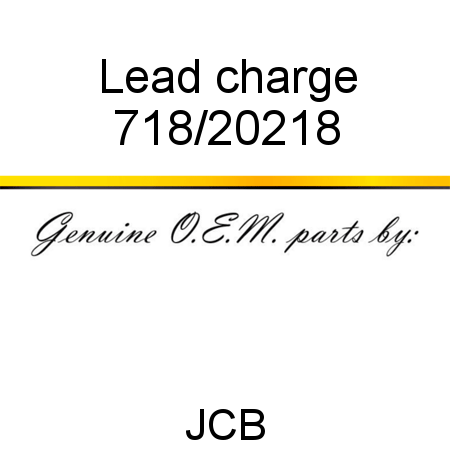Lead, charge 718/20218
