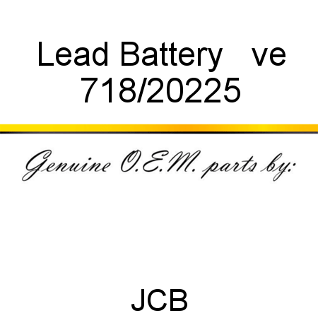 Lead, Battery + ve 718/20225