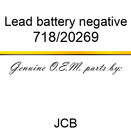 Lead, battery negative 718/20269