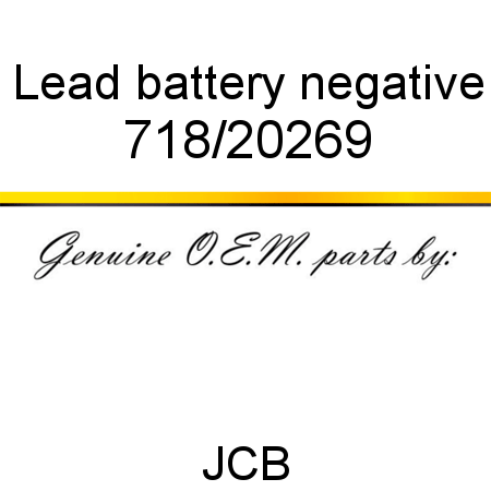 Lead, battery negative 718/20269
