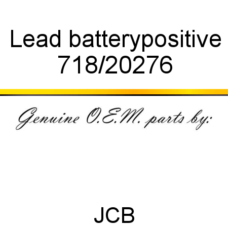 Lead, battery,positive 718/20276