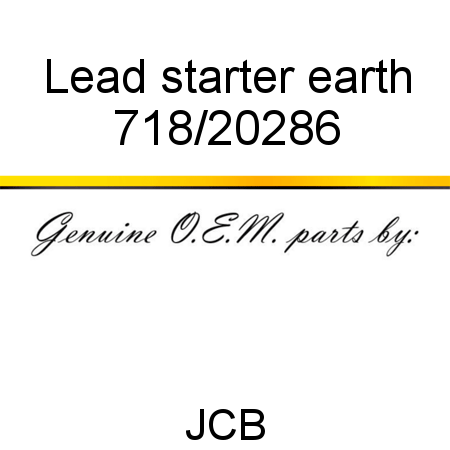 Lead, starter earth 718/20286