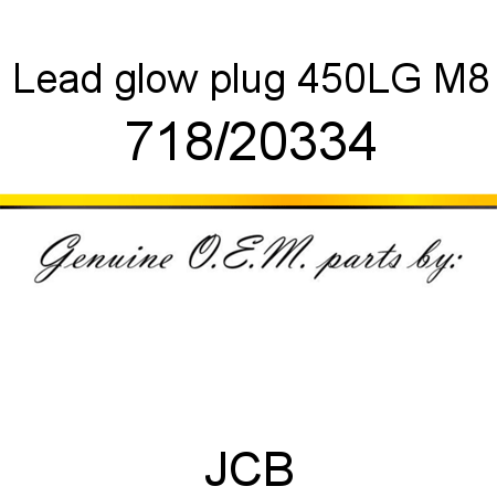 Lead, glow plug, 450LG M8 718/20334