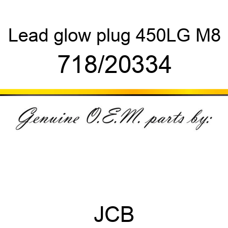 Lead, glow plug, 450LG M8 718/20334