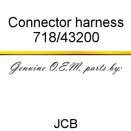 Connector, harness 718/43200