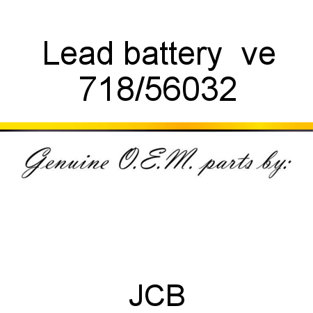 Lead, battery, +ve 718/56032