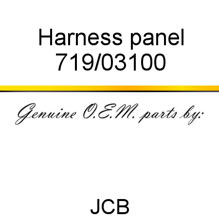 Harness, panel 719/03100