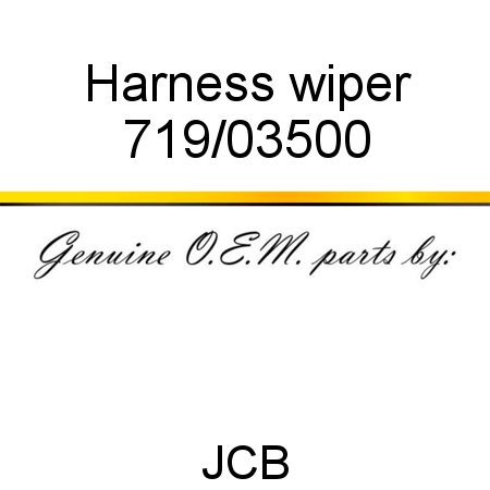 Harness, wiper 719/03500