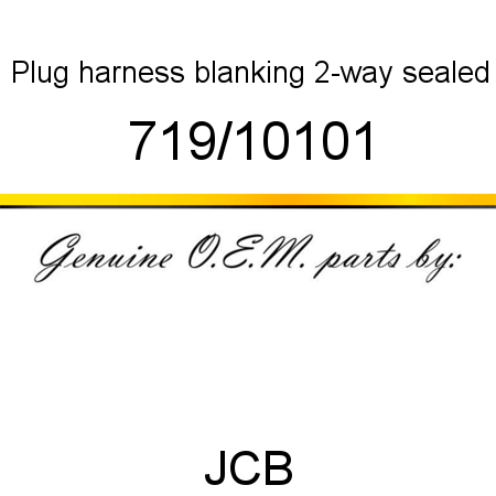 Plug, harness blanking, 2-way, sealed 719/10101