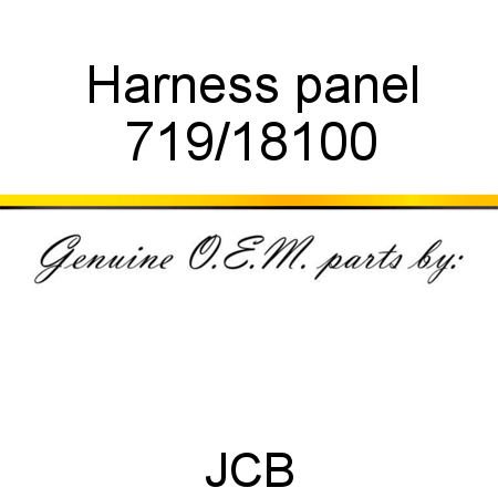 Harness, panel 719/18100