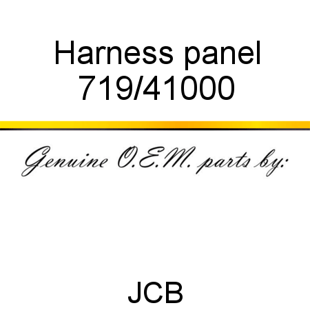 Harness, panel 719/41000