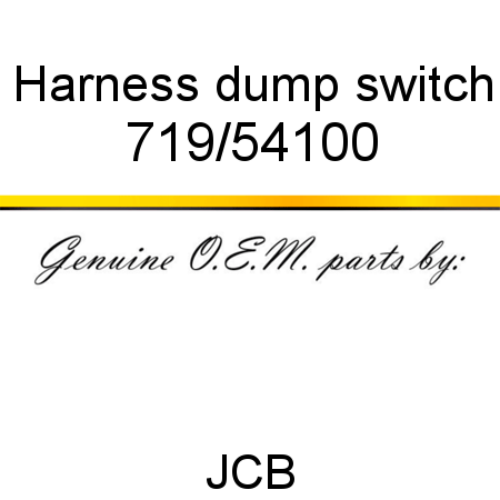 Harness, dump switch 719/54100