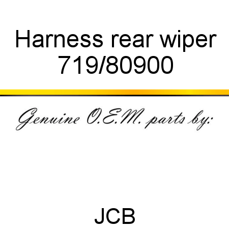 Harness, rear wiper 719/80900