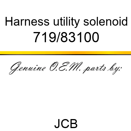 Harness, utility solenoid 719/83100
