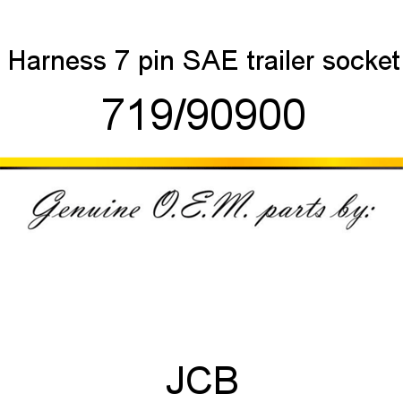Harness, 7 pin SAE, trailer socket 719/90900