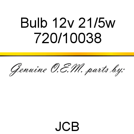 Bulb, 12v 21/5w 720/10038