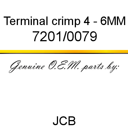Terminal, crimp, 4 - 6MM 7201/0079