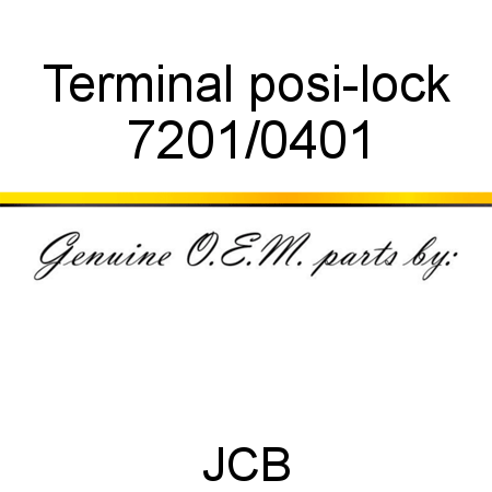 Terminal, posi-lock 7201/0401