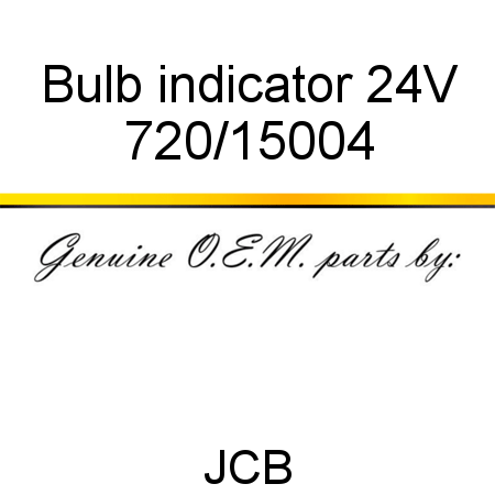 Bulb, indicator 24V 720/15004