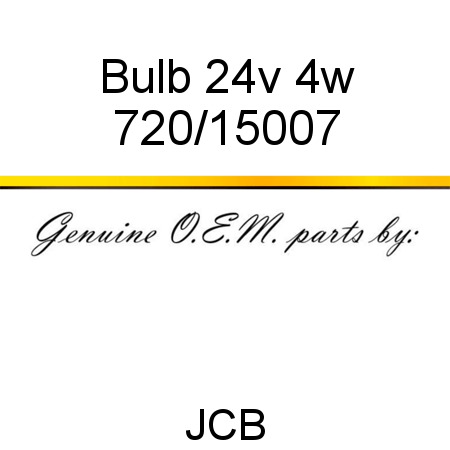 Bulb, 24v 4w 720/15007