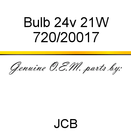 Bulb, 24v 21W 720/20017