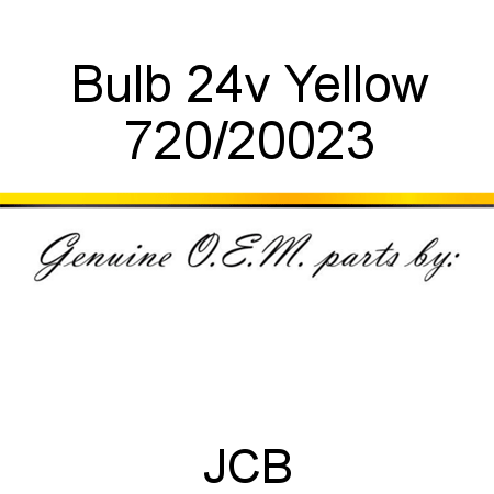 Bulb, 24v Yellow 720/20023