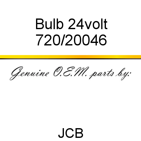 Bulb, 24volt 720/20046